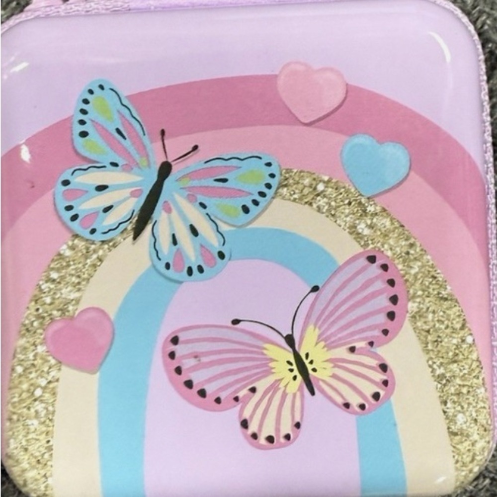 New With Tags!  Claires Girls Purple Butterfly Mini Makeup Kit